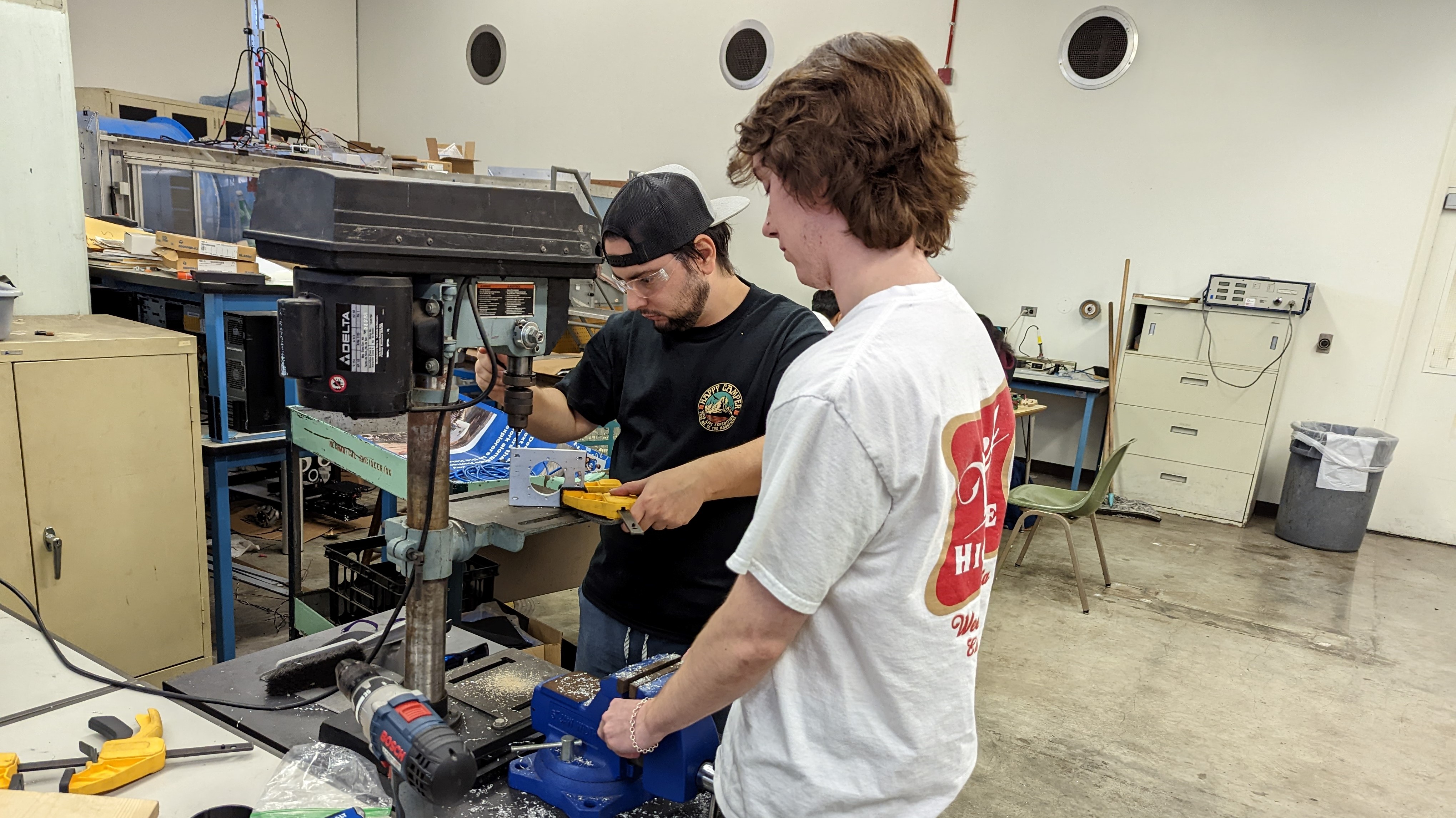 Picture of some of the Mechanical members using drill press